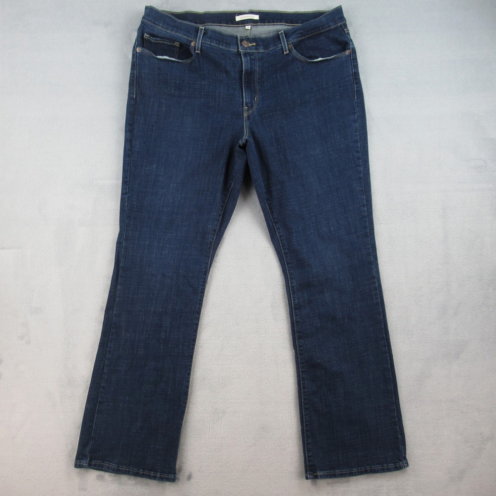 Levi's Classic Bootcut Jeans Womens 18 Dark Wash Stretch Denim 39252-0002